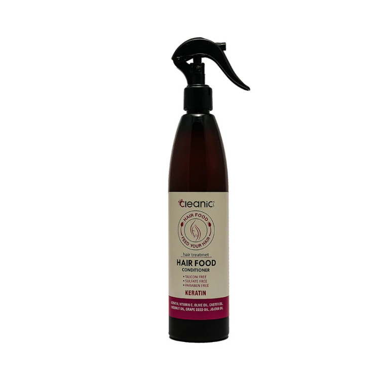 اسپری غذای مو کراتین کلینیک Cleanic Keratin Hair Food 400ml