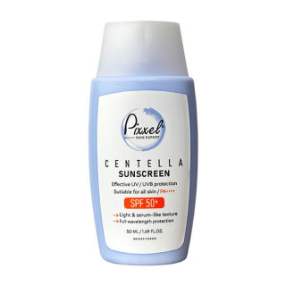 کرم ضد آفتاب بیرنگ پیکسل SPF 50 مدل Centella محافظ UVA ،UVB، ++++PA مناسب برای انواع پوست حجم 50 میلیلیتر