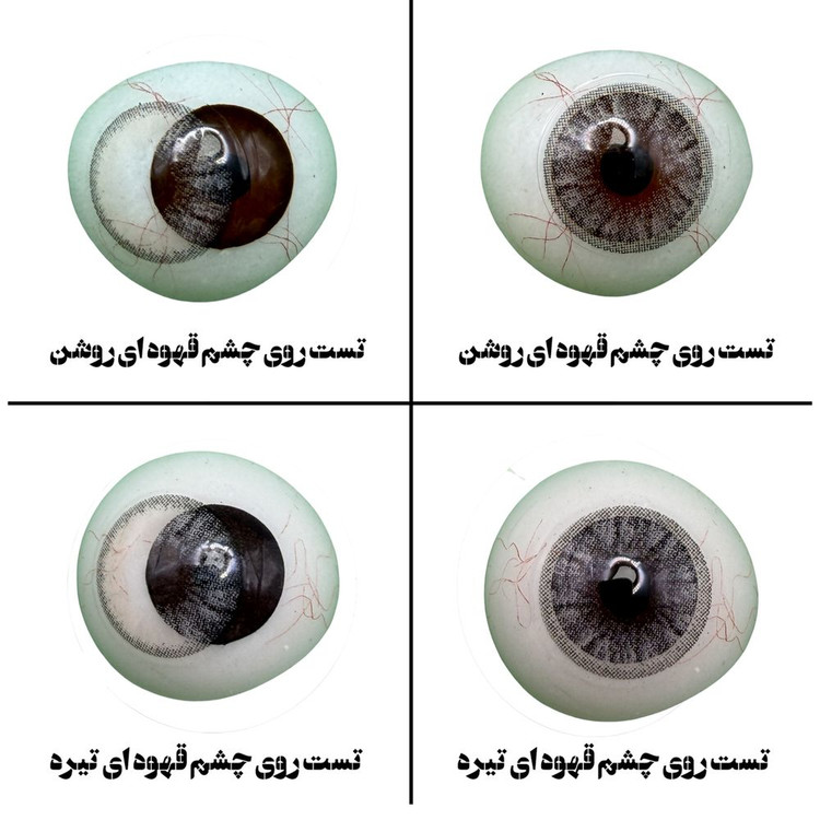 لنز چشم هرا گریس تمیم کانتکت لنز مدل AVA BROWN کد 06 رنگ قهوه ای با ته مایه طوسی دوردار